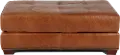 Tahoe Saddle Brown Leather Cocktail Ottoman