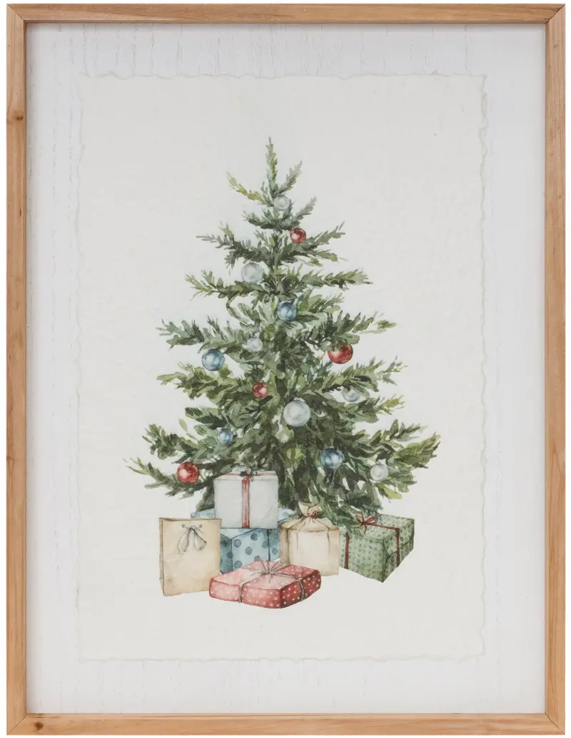 19.5 Inch Christmas Tree Wood Print