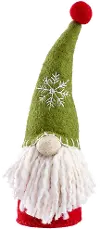 12 Inch Snowflake Green and Red Gnome