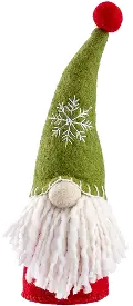 12 Inch Snowflake Green and Red Gnome