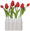 13 Inch Red Tulips In Ceramic Vase