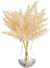11 Inch Ivory Pampas Grass Vase