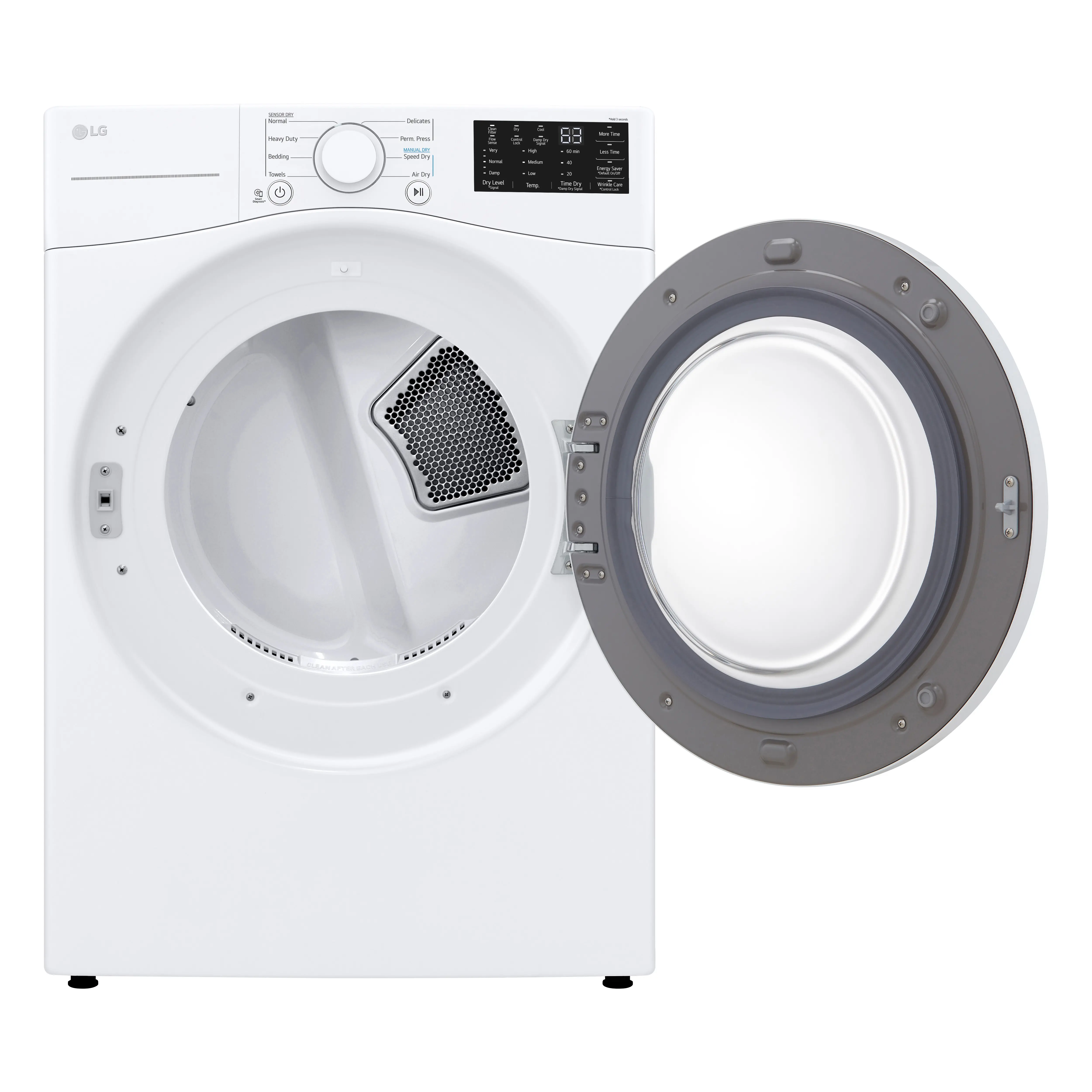 DLE3470W LG 7.4 cu ft Electric Dryer - White 3470W-3