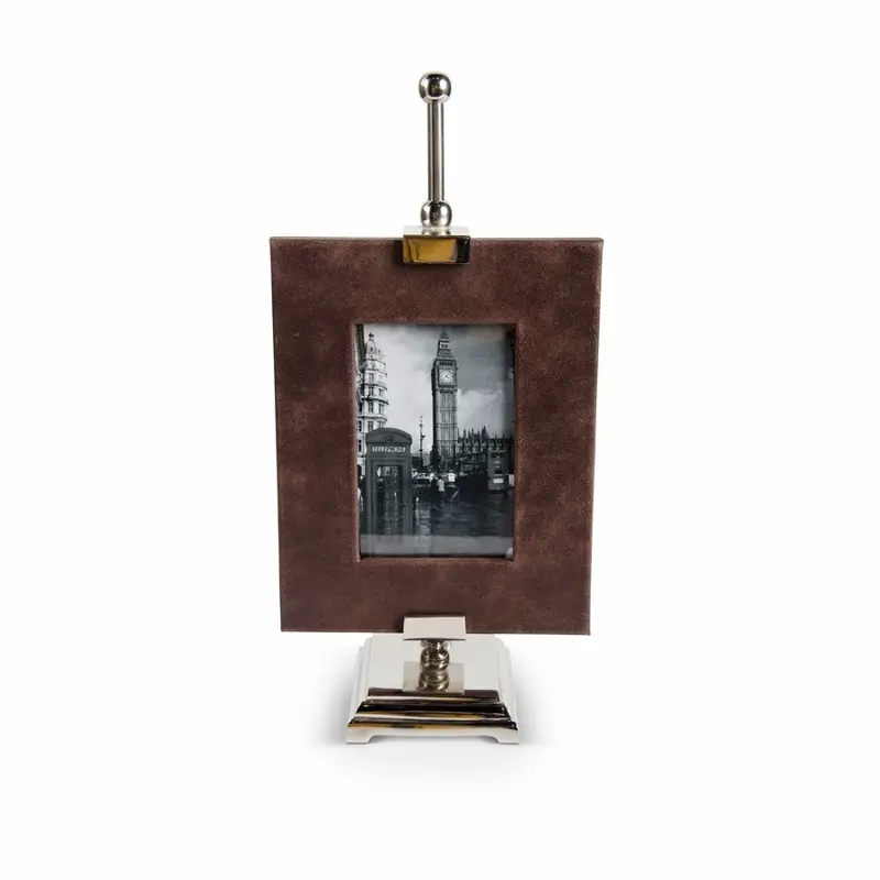 Large Brown Leather Photo Frame