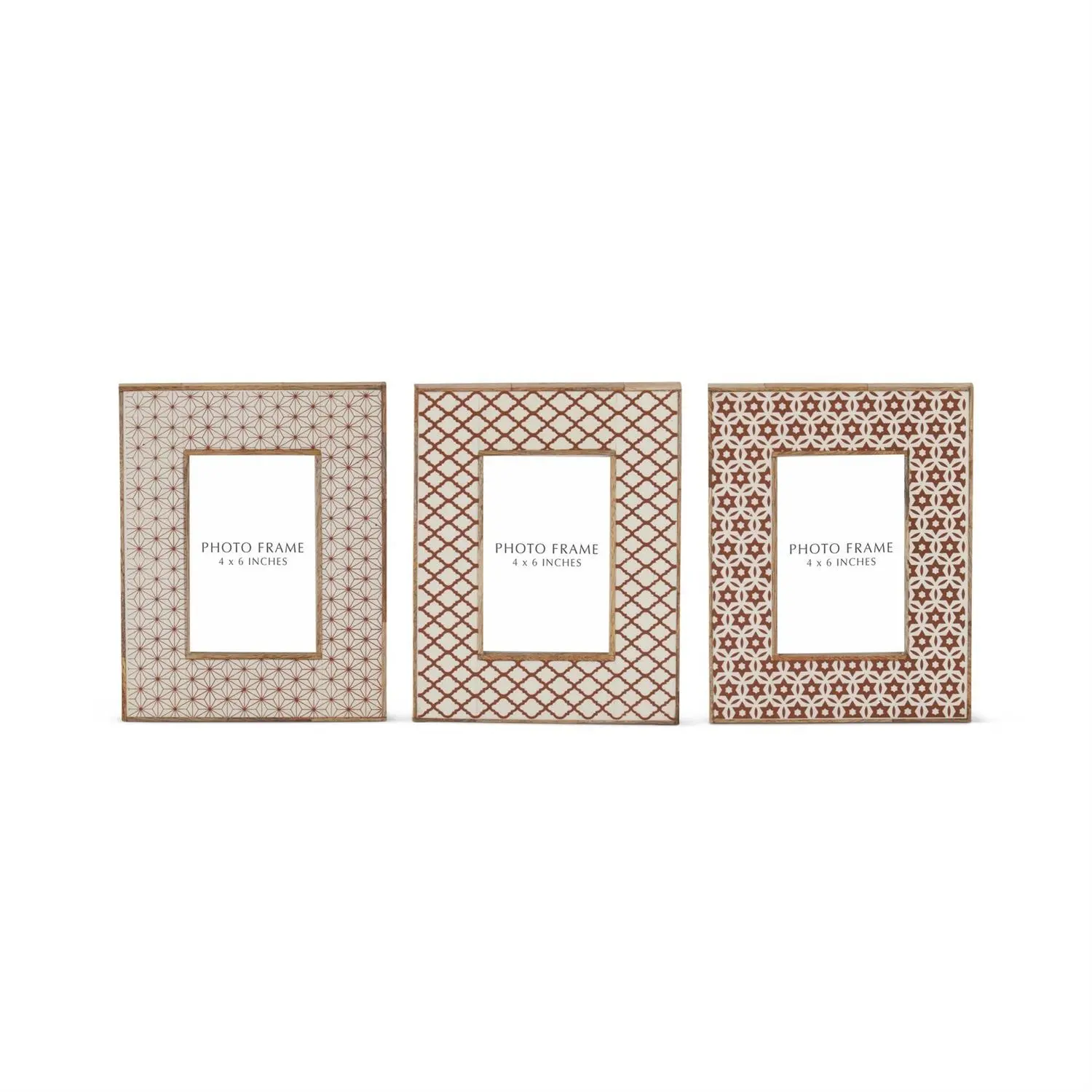 8.75 Assorted Wood and Tile Picture Frames-1
