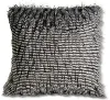 Gray Faux Fur Accent Pillow