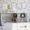 Nelson White & Natural Oak 2 Way Desk