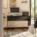 The Loft Black Oak 2-Drawer Writing Desk