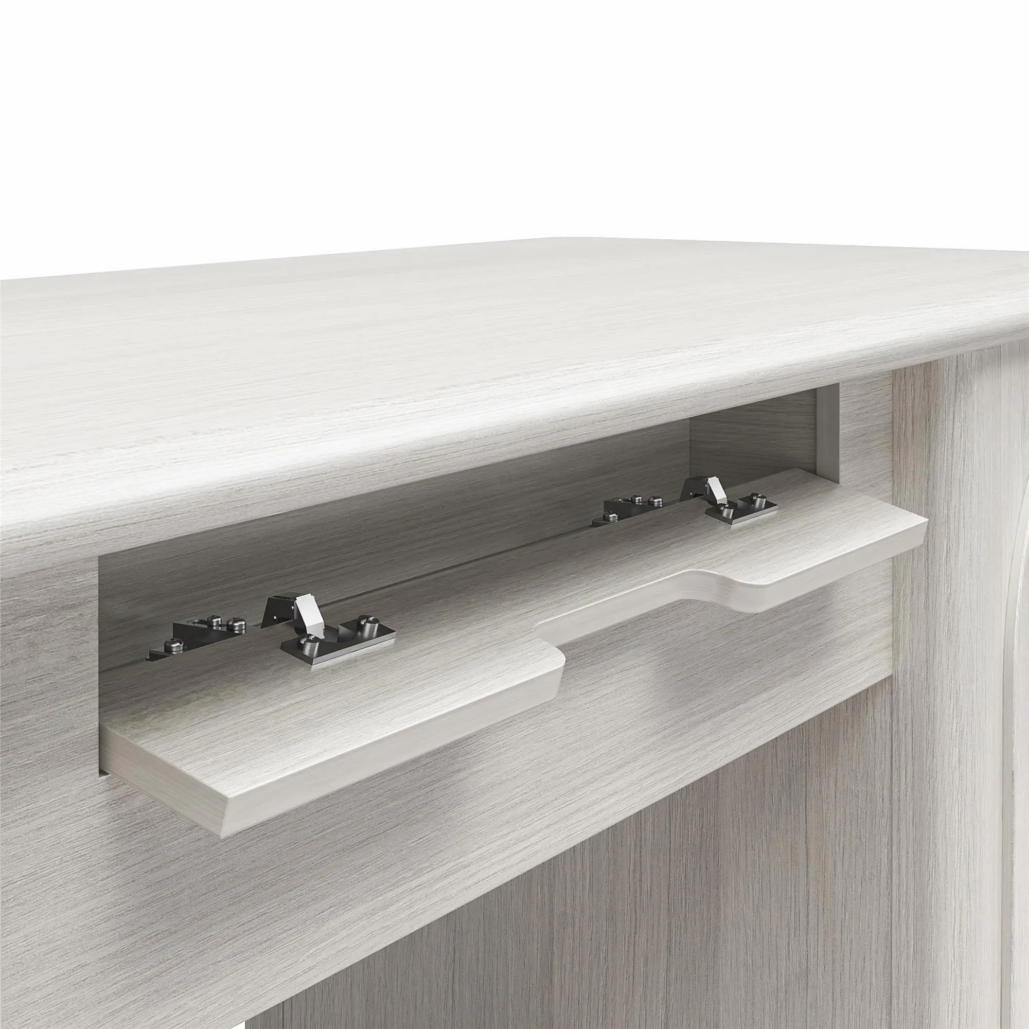 Selena Rustic White Pedestal Desk-8