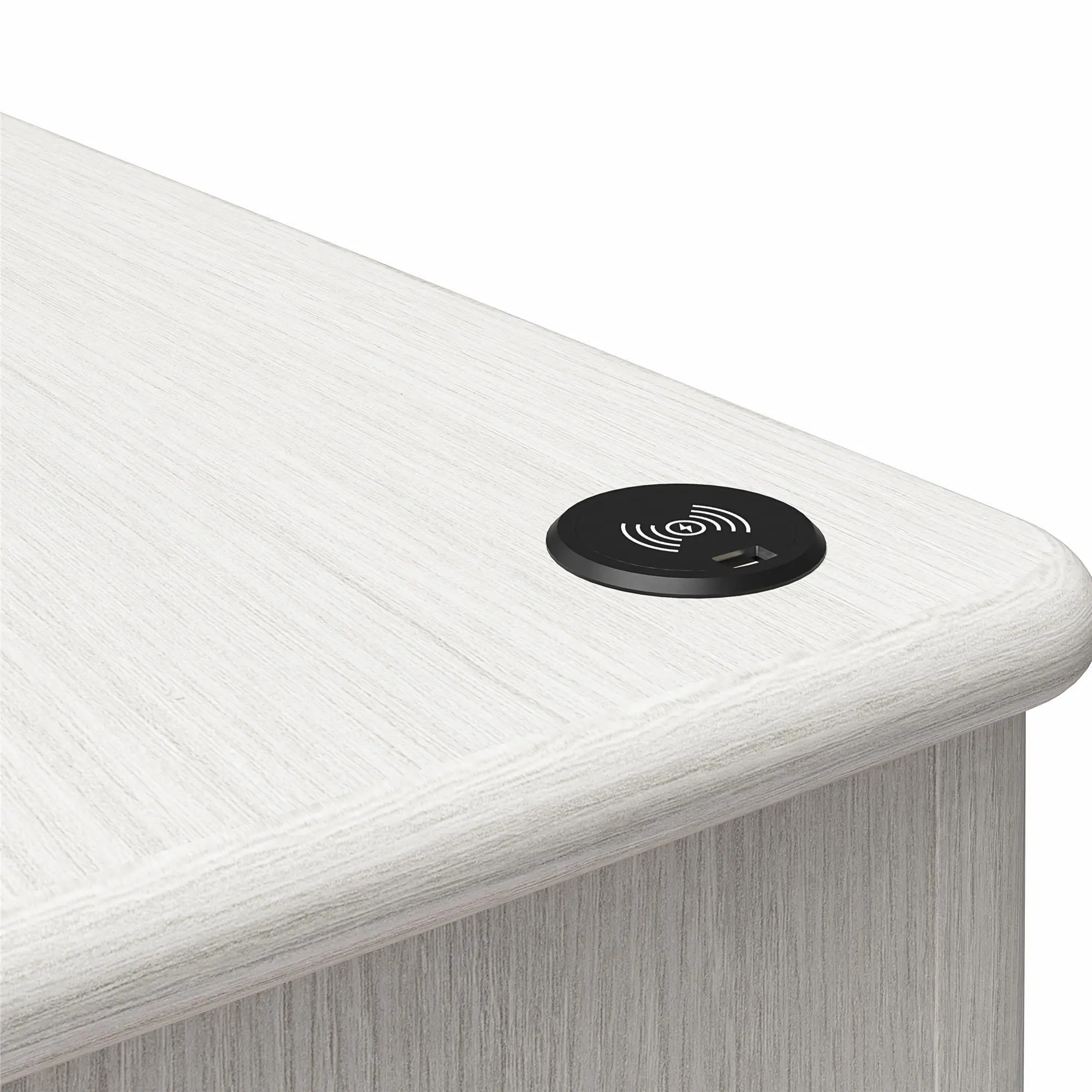 Selena Rustic White Pedestal Desk-9