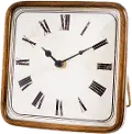 6.25 Inch Antique Gold Square Clock