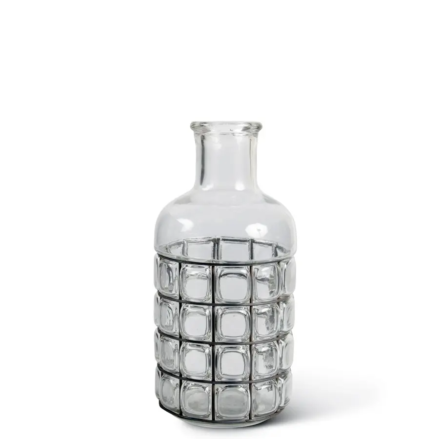 Small 10.5-Inch Glass Bubble Vase-1