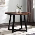 DNGD6EMA Durango 42 Distressed Mahogany Round Dining Table