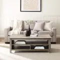 GRO48CTGW Groove Gray Wash Coffee Table with Shelf