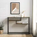 MAYL2KCO Maya Coastal Oak Floating Shelf Entryway Table