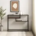 MAYL2KDW Maya Dark Walnut Floating Shelf Entryway Table