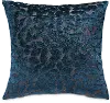 Larkin Sapphire Blue Square Throw Pillow