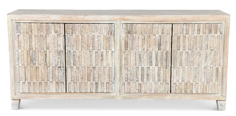 Tremont Whitewash 4-Door Sideboard