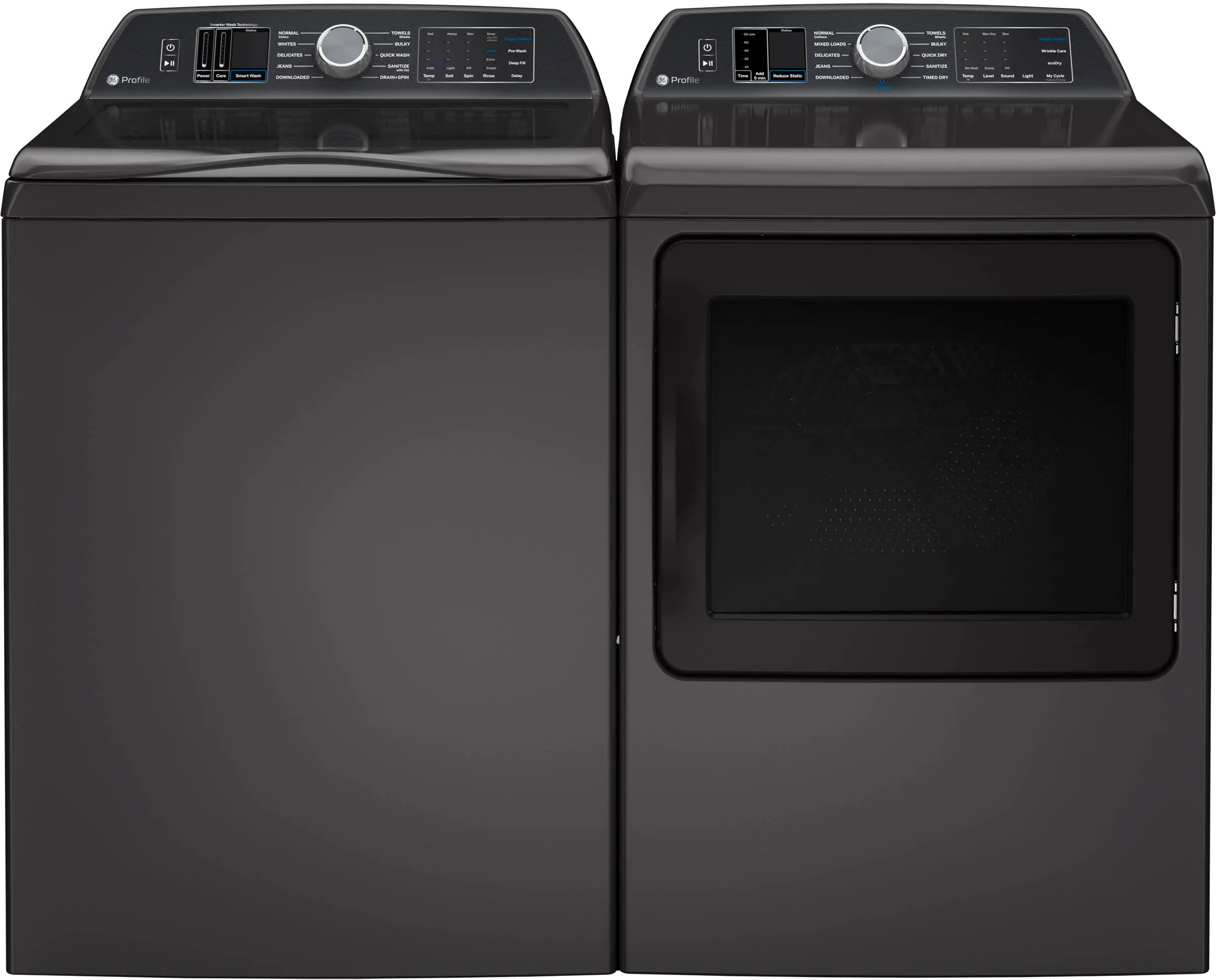 .GEC-D/G-705-ELE--PR GE Profile Electric Washer and Dryer Set - Diamond Gray PT705DG-1
