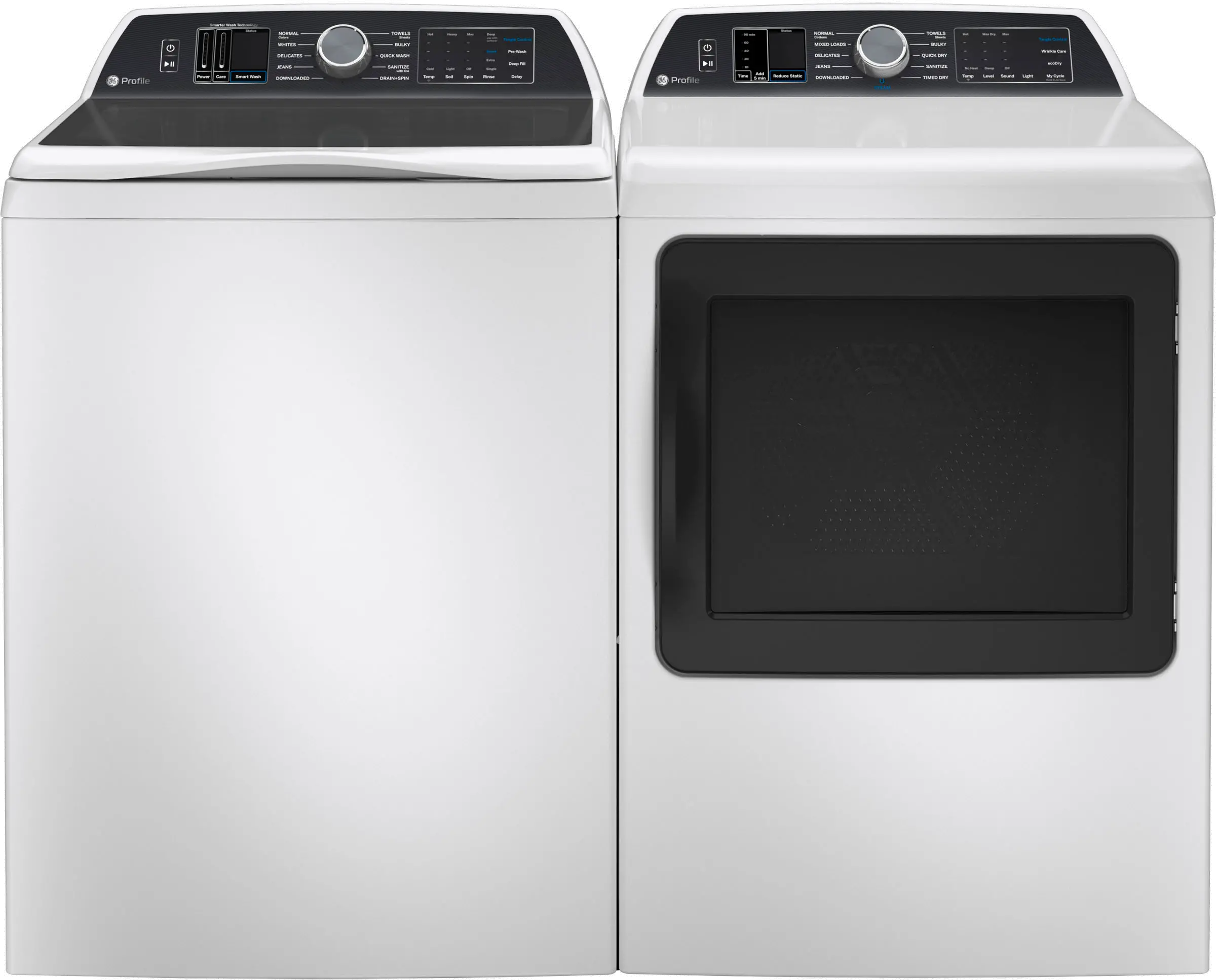 .GEC-W/W-705-ELE--PR GE Profile Electric Washer and Dryer Set - White PT705WS-1
