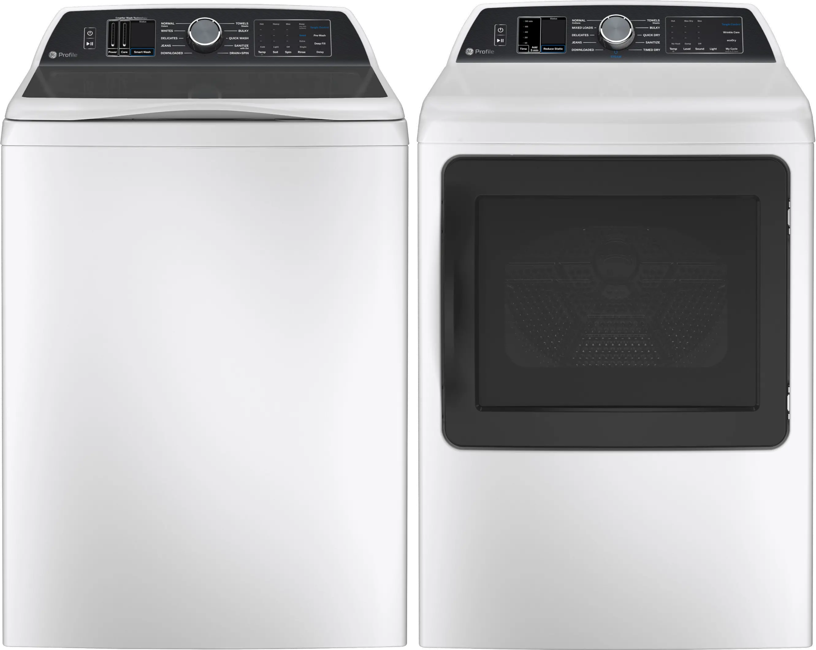 .GEC-W/W-705-GAS--PR GE Profile Gas Washer and Dryer Set - White-1