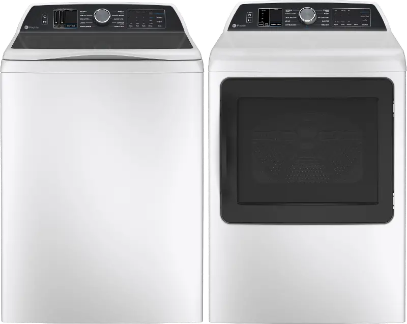 GE Profile Gas Washer and Dryer Set - White