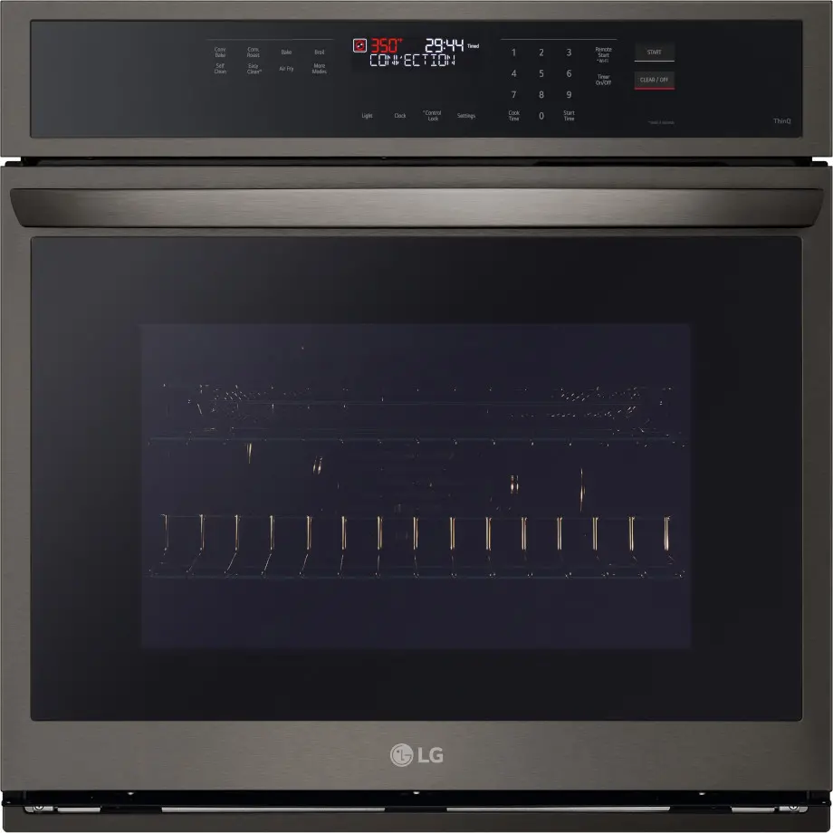 WSEP4723D LG 4.7 Cu Ft Smart Convection Wall Oven - Black Stainless Steel-2