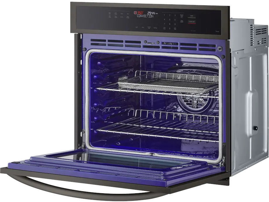 WSEP4723D LG 4.7 Cu Ft Smart Convection Wall Oven - Black Stainless Steel-1