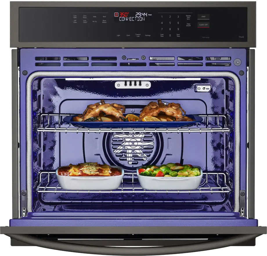 WSEP4723D LG 4.7 Cu Ft Smart Convection Wall Oven - Black Stainless Steel-6
