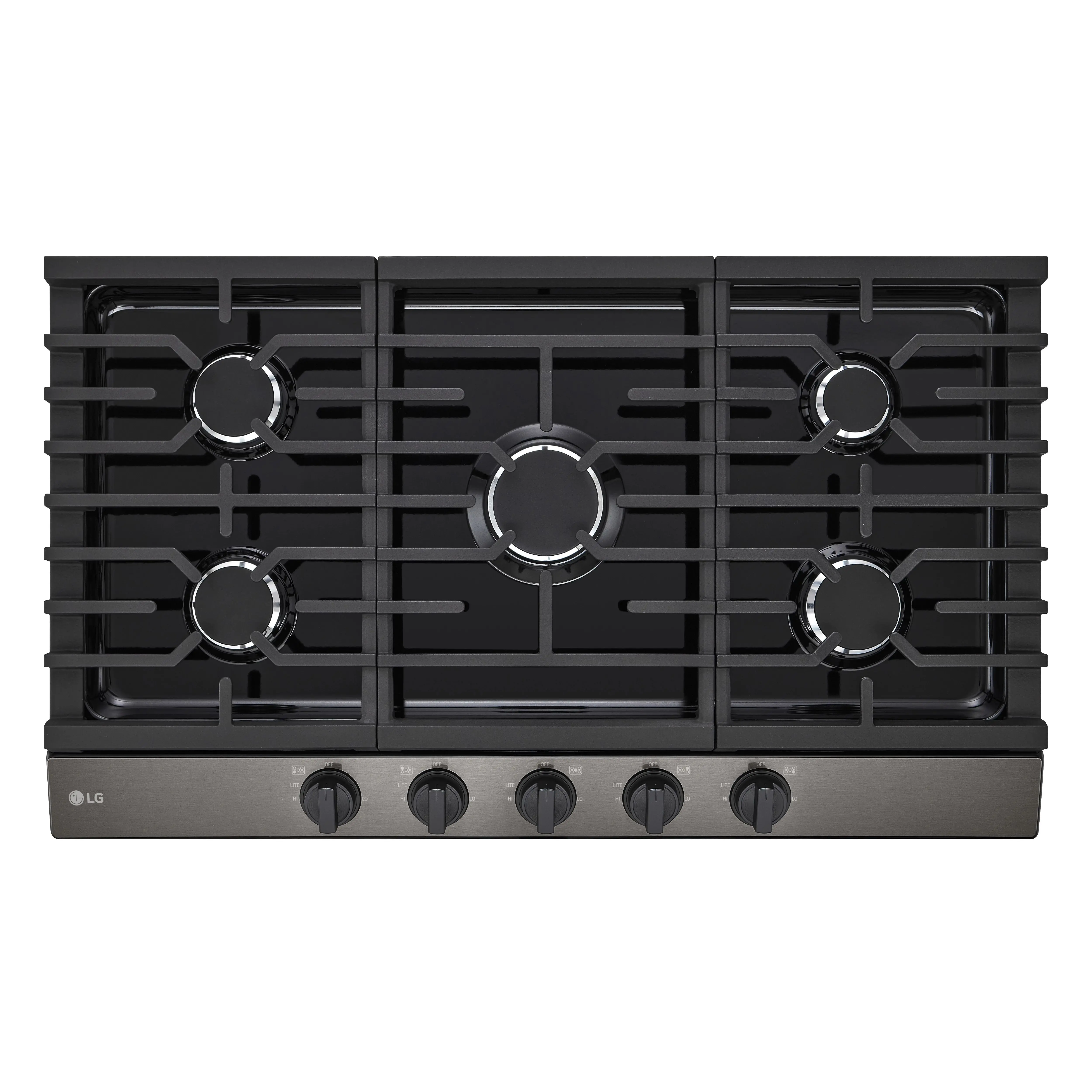 CBGJ3623D LG 36 Inch Gas Cooktop - Black Stainless Steel-1
