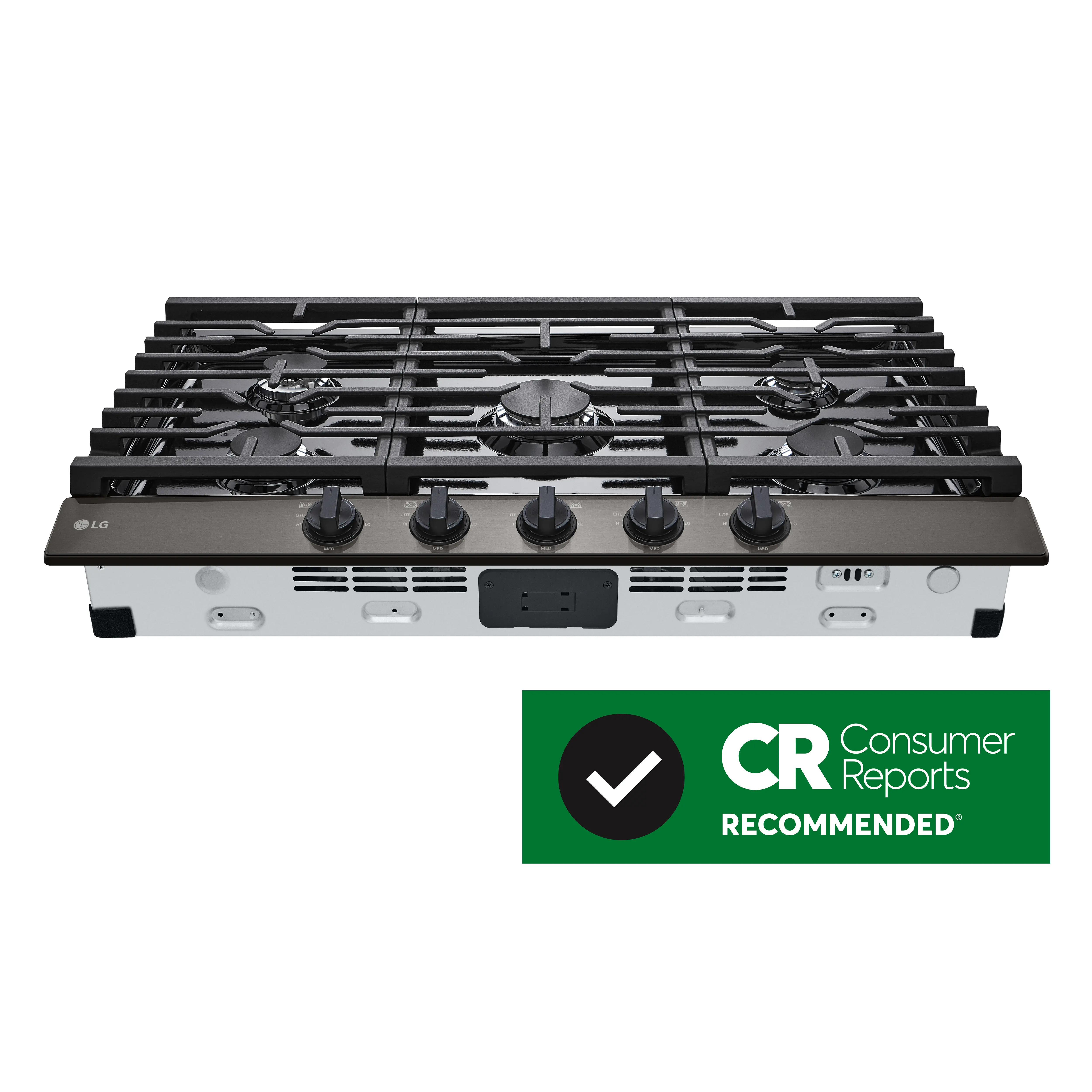 CBGJ3623D LG 36 Inch Gas Cooktop - Black Stainless Steel-2