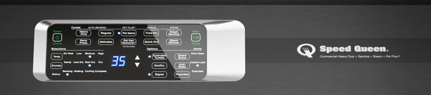 DR7004WE Speed Queen Electric Dryer - White DR7004-2