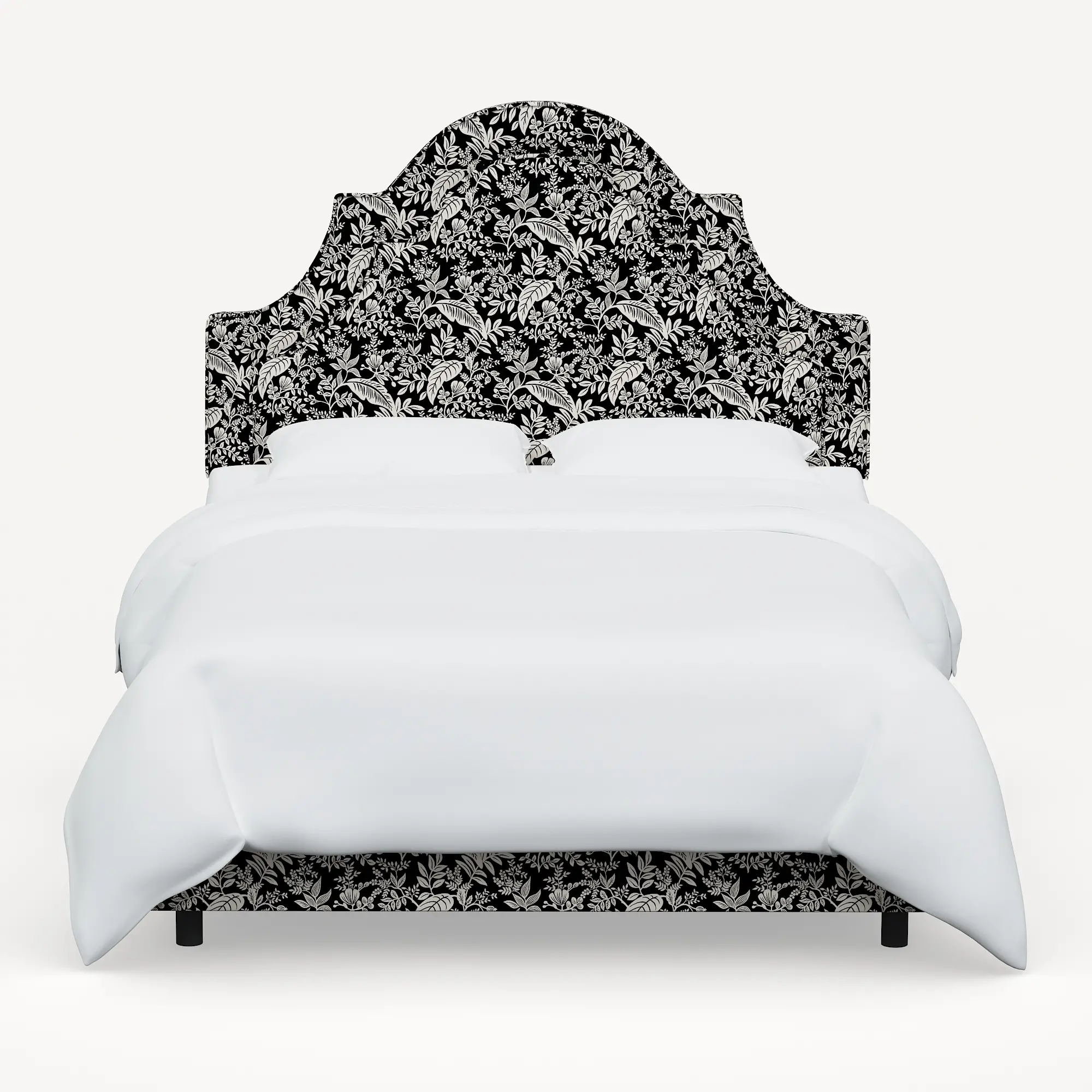 181BEDRPCCNBLCRMLCB Rifle Paper Co. Marion Canopy Black & Cream Full Bed-1