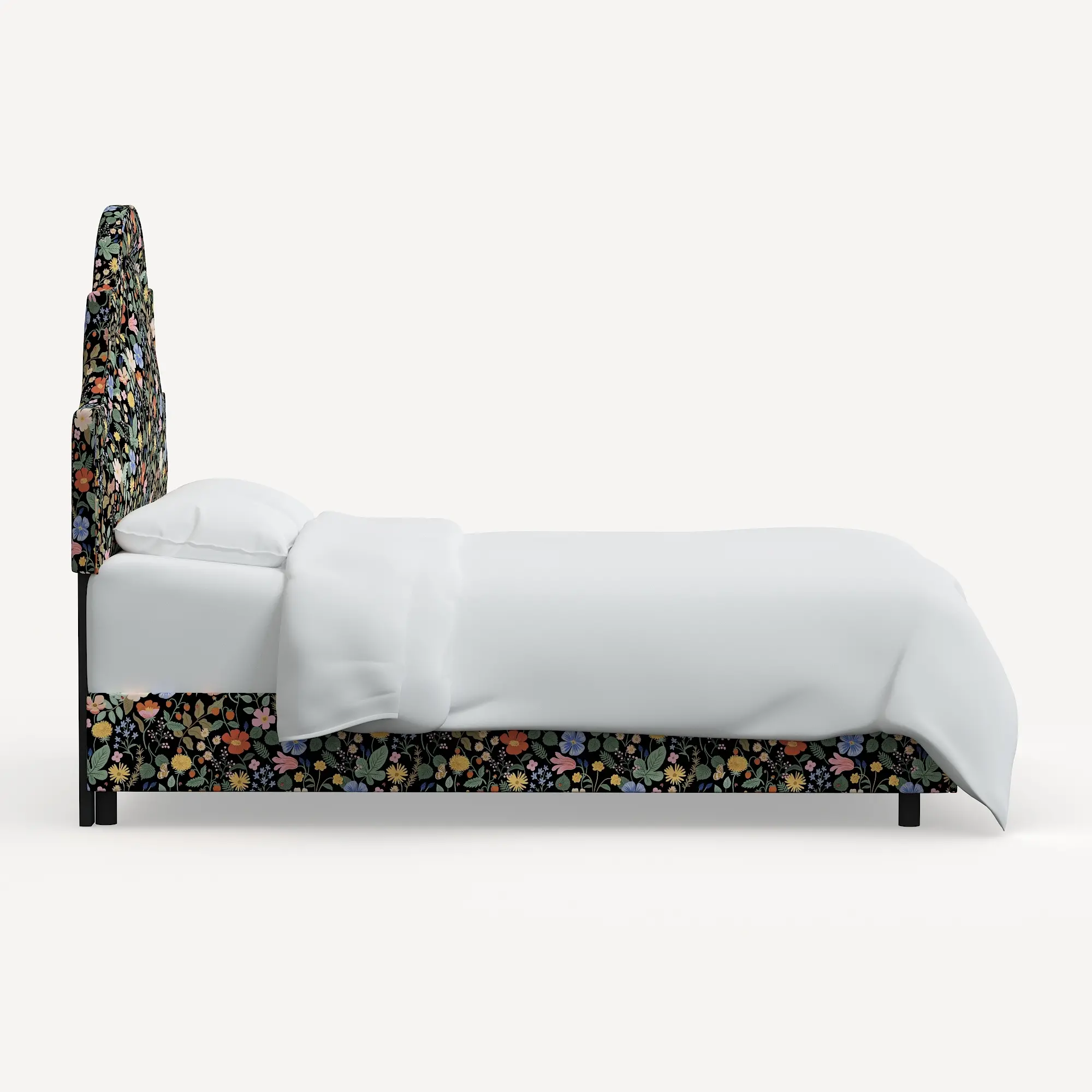 184BEDRPCSTFLBLKLCB Rifle Paper Co. Marion Strawberry Fields Black Cal-King Bed-3