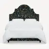 184BEDRPCMNBLKLCB Rifle Paper Co Marion Menagerie Black Cal-King Bed