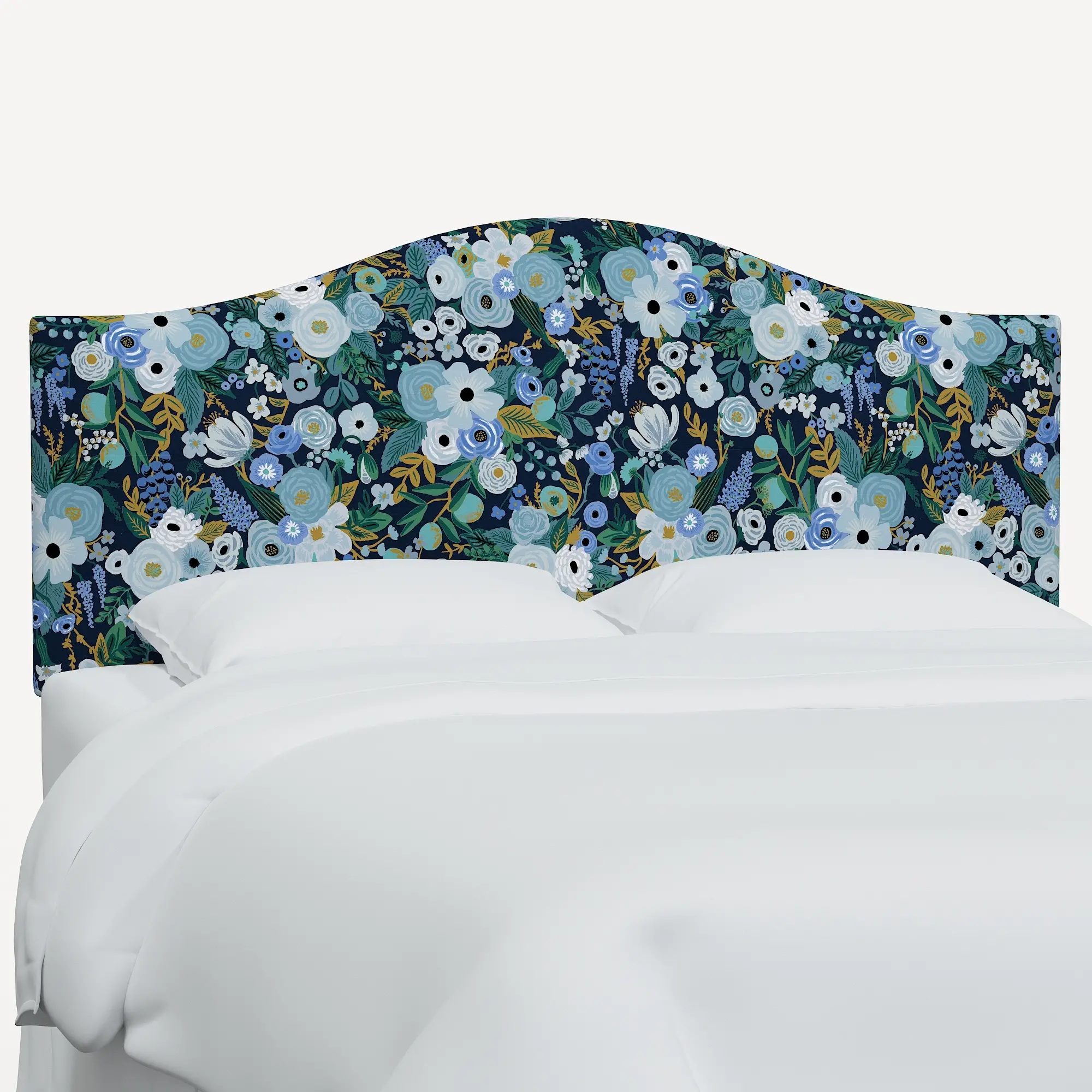 913KRPCGRPRBLULCB Rifle Paper Co Mayfair Garden Party Blue King Headboard-1