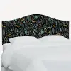 912QRPCMNBLKLCB Rifle Paper Co Mayfair Menagerie Black Queen Headboard