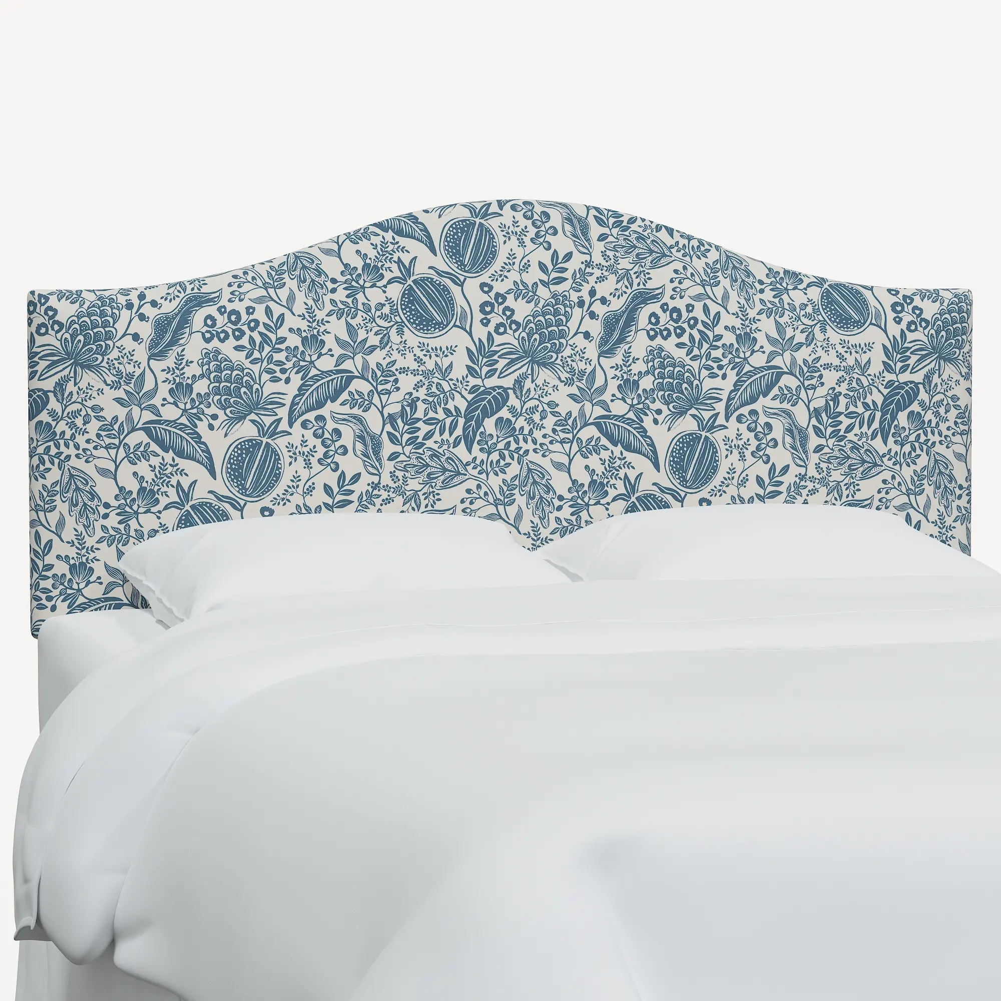 912QRPCPMBLULCB Rifle Paper Co Mayfair Blue Pomegranate Queen Headboard-1