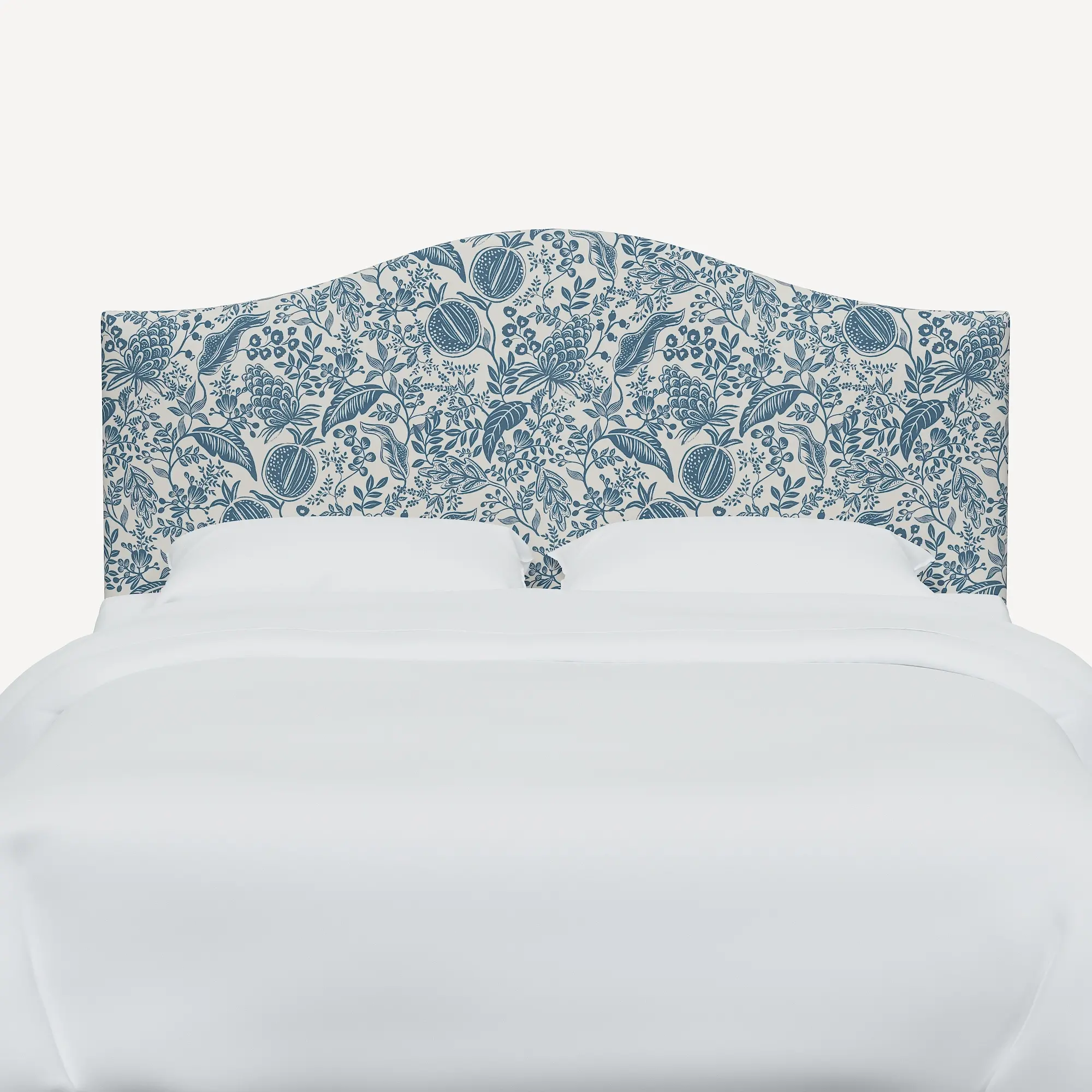 912QRPCPMBLULCB Rifle Paper Co Mayfair Blue Pomegranate Queen Headboard-2