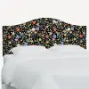911FRPCSTFLBLKLCB Rifle Paper Co Mayfair Black Strawberry Fields Full Headboard