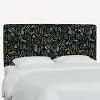 480TRPCMNBLKLCB Rifle Paper Co Elly Menagerie Black Twin Headboard