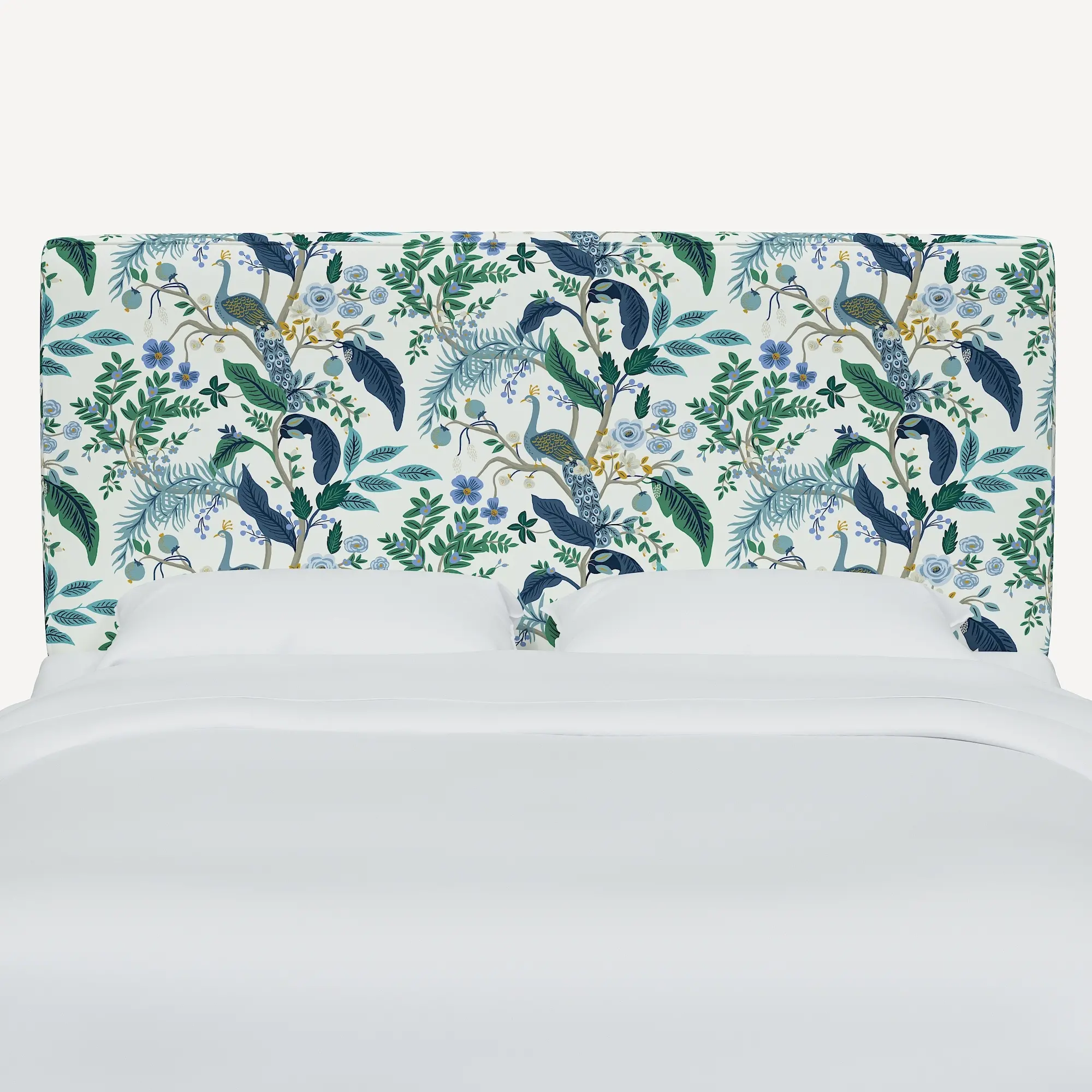 480TRPCPCBLWHLCB Rifle Paper Co Elly Blue Peacock Twin Headboard-2