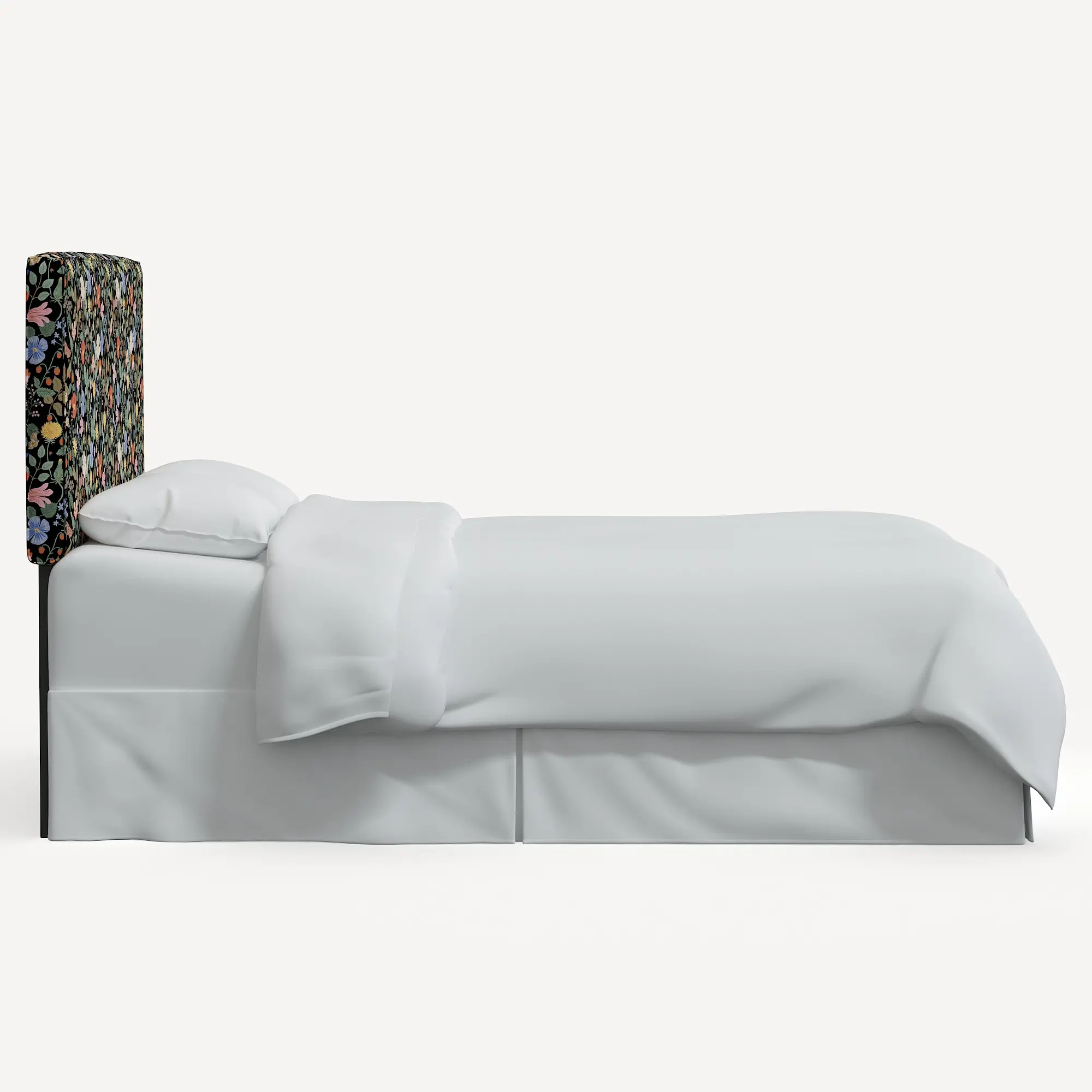 482QRPCSTFLBLKLCB Rifle Paper Co Elly Black Strawberry Fields Queen Headboard-3
