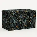 4325STRPCMNBLKLCB Rifle Paper Co. Willie Menagerie Black Storage Bench