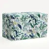 4325STRPCPCBLWHLCB Rifle Paper Co. Willie Blue & White Peacock Storage Bench