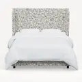 970BEDRPCAVBLKCRMLCB Rifle Paper Co Hawthorne Aviary Cream and Black Twin Wingback Bed