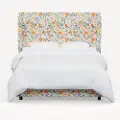 972BEDRPCMRMLTLCB Rifle Paper Co Hawthorne Multicolor Floral Queen Wingback Bed