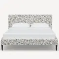 1674FCBEDRPCAVBLKCRMLCB Rifle Paper Co Elly Aviary Cream & Black Cal-King Platform Bed