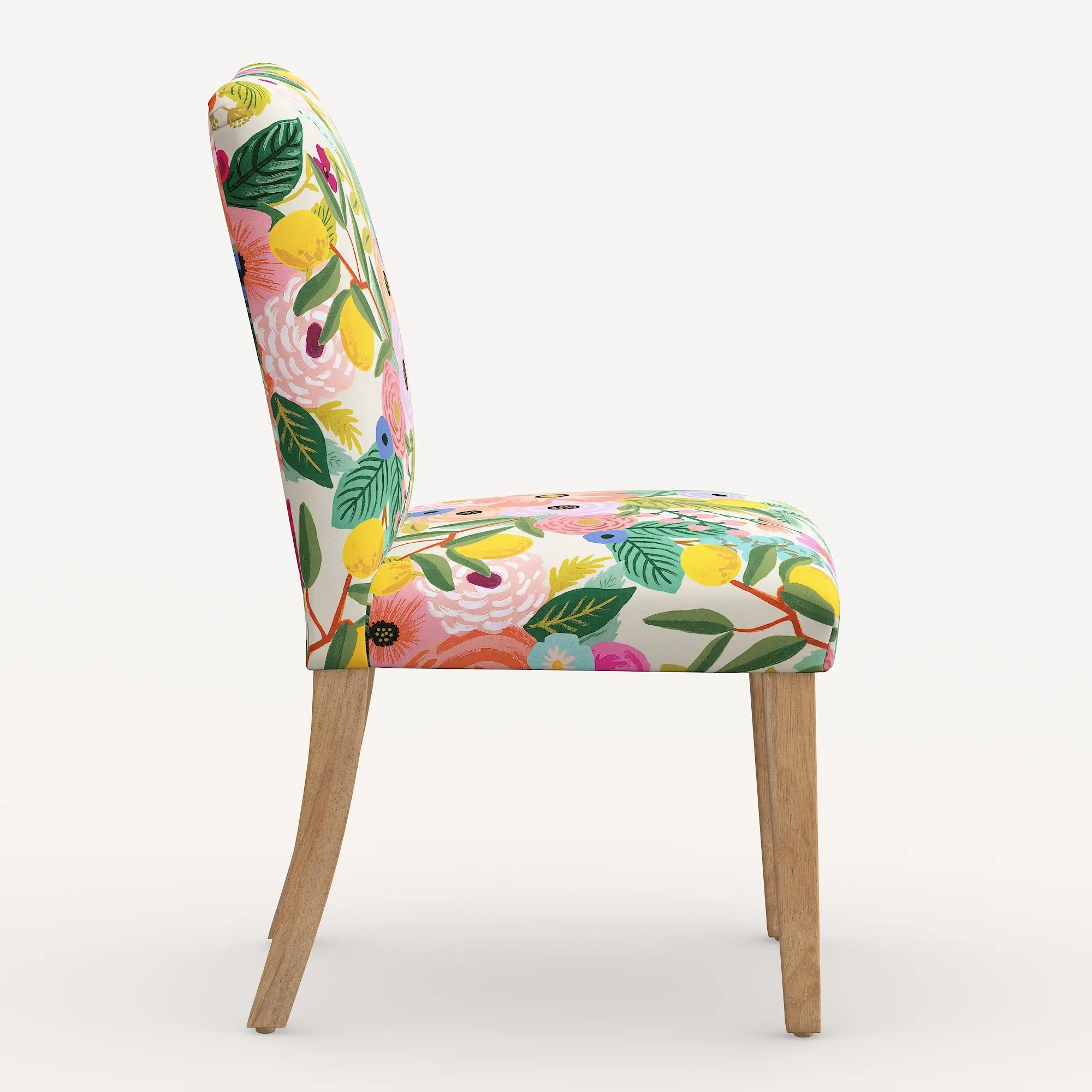 63-6NATRPCGRPRTLCB Rifle Paper Co. Lorraine Garden Party Pink Dining Chair-2