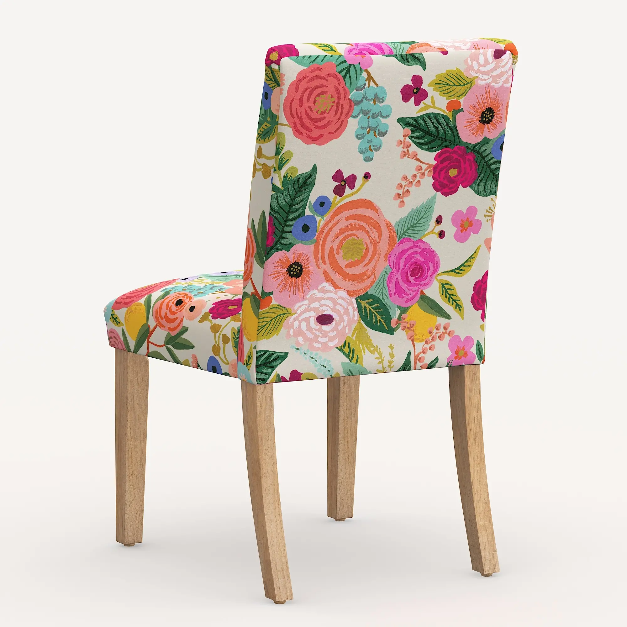 63-6NATRPCGRPRTLCB Rifle Paper Co. Lorraine Garden Party Pink Dining Chair-3